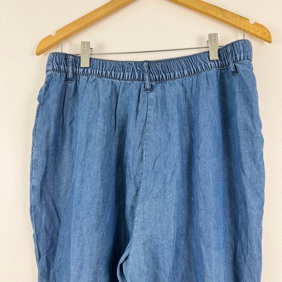 NWT! Adrienne Vittadini Womens Blue Lyocell Wide Leg Pleated Pants Size M - Picture 9 of 15